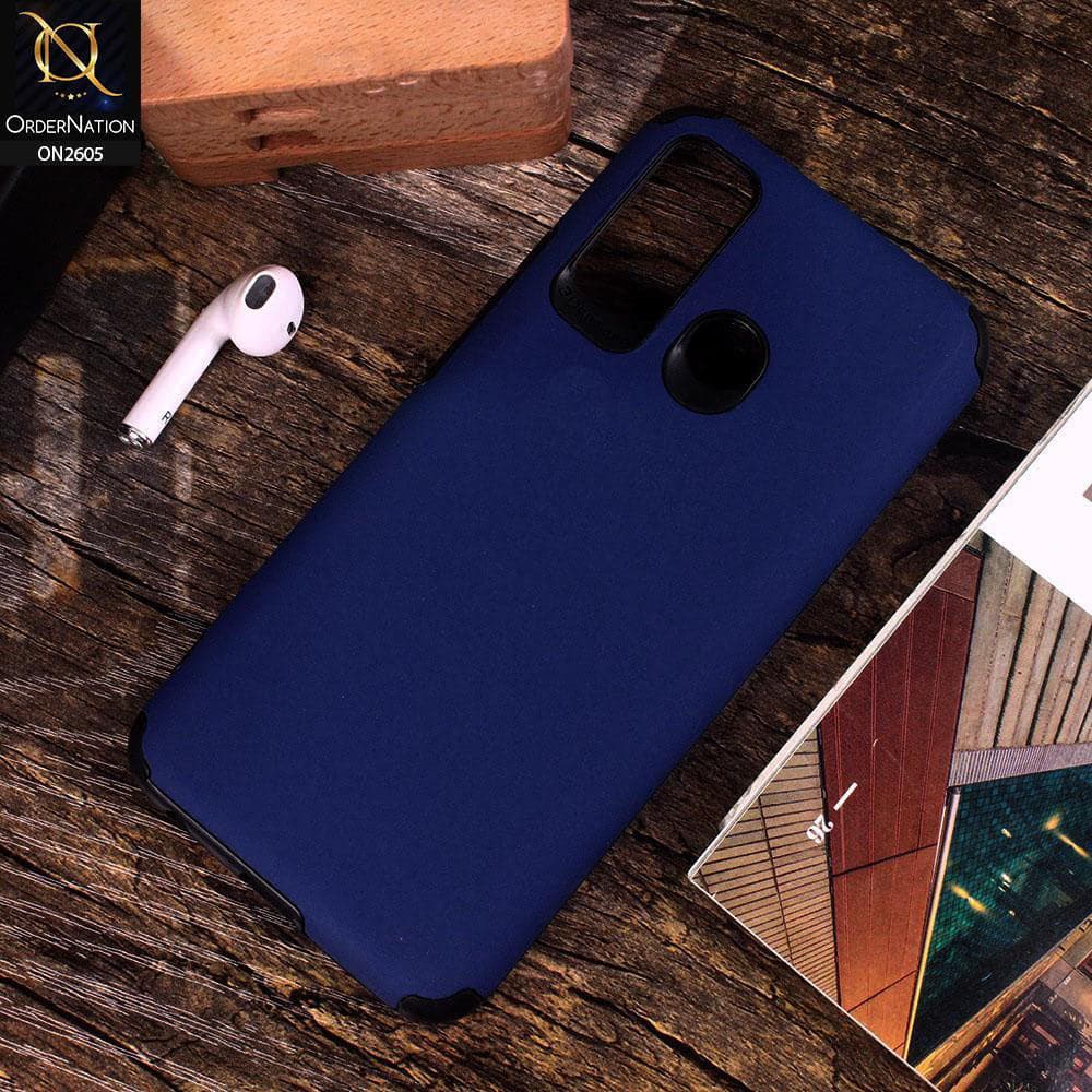 Infinix Hot 9 Play - Blue - Matte Colorful Soft Pu Leather Case