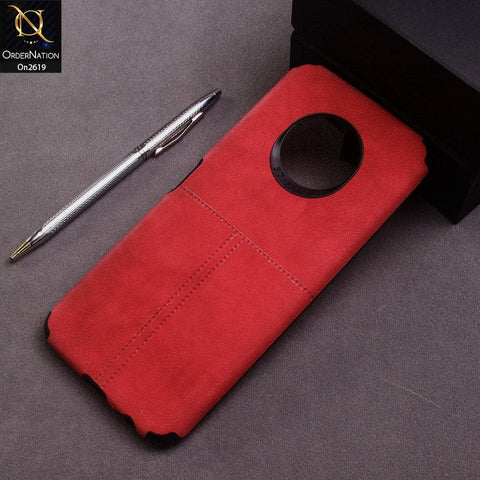 Infinix Note 7 Cover - Red - New Leather Texture Soft Cases