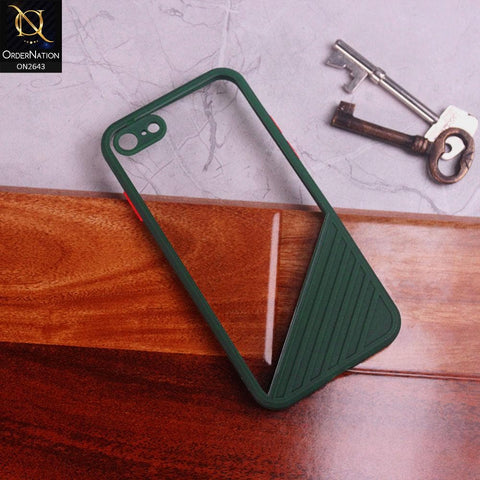 iPhone 6S / 6 Cover - Green - New Stylish Dual Touch Transparent Soft Triangle Case