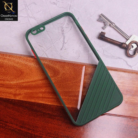 iPhone 6s Plus / 6 Plus Cover - Green - New Stylish Dual Touch Transparent Soft Triangle Case