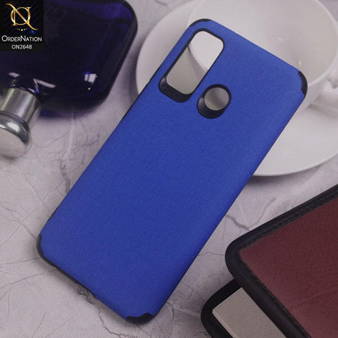 Tecno Camon 15 Cover - Blue - Jeans Texture 3D Camera Soft Tpu Case