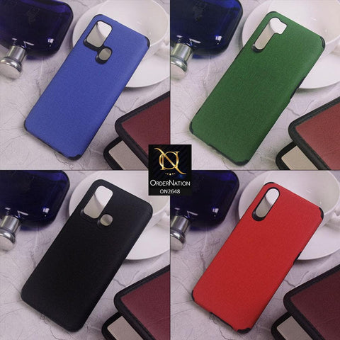 Oppo A5 2020 Cover - Blue - Jeans Texture 3D Camera Soft Tpu Case