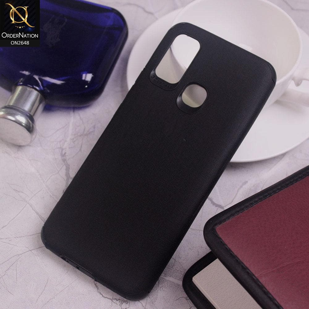 Infinix Hot 9 Play Cover - Black - Jeans Texture 3D Camera Soft Tpu Case