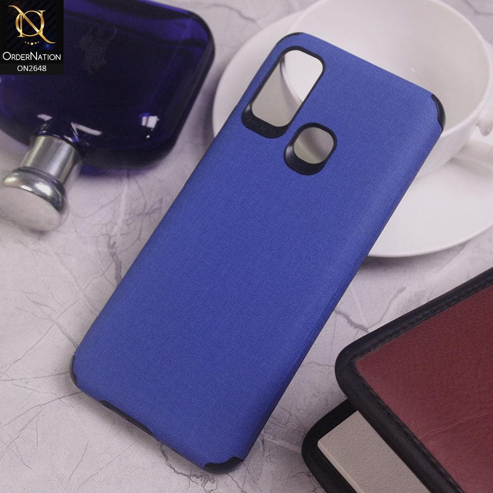 Infinix Hot 9 Play Cover - Blue - Jeans Texture 3D Camera Soft Tpu Case