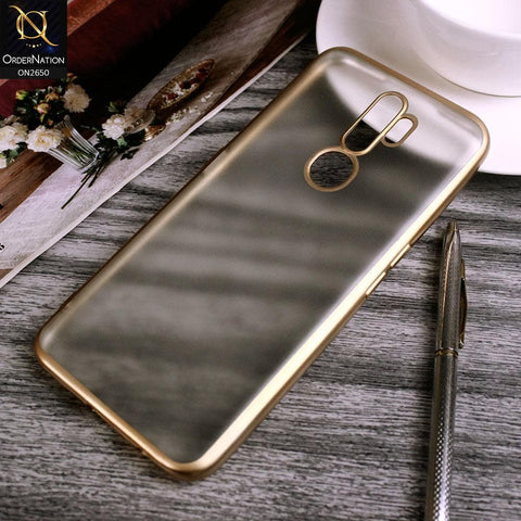 Oppo A5 2020 Cover - Golden - Matte Colors Look Semi Transparent Soft Case