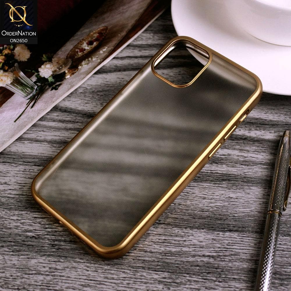 iPhone 12 Mini Cover - Golden - Matte Colors Look Semi Transparent Soft Case