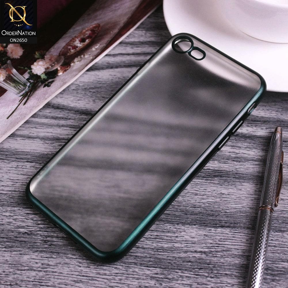 iPhone 8 / 7 Cover - Green - Matte Colors Look Semi Transparent Soft Case