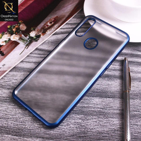 Oppo A31 Cover - Royal Blue - Matte Colors Look Semi Transparent Soft Case