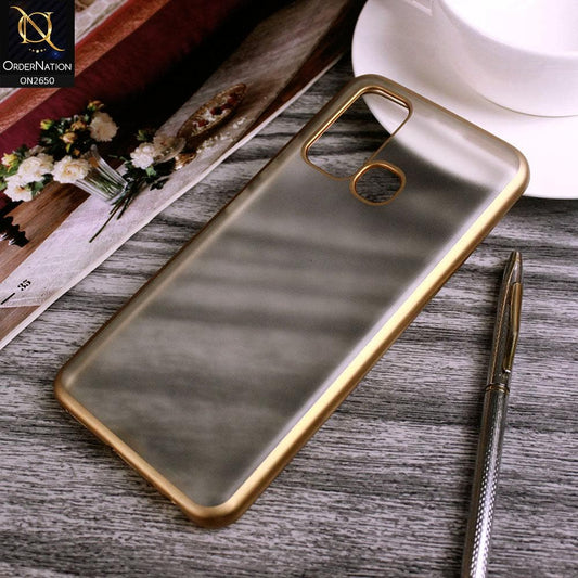 Vivo Y50 Cover - Golden - Matte Colors Look Semi Transparent Soft Case