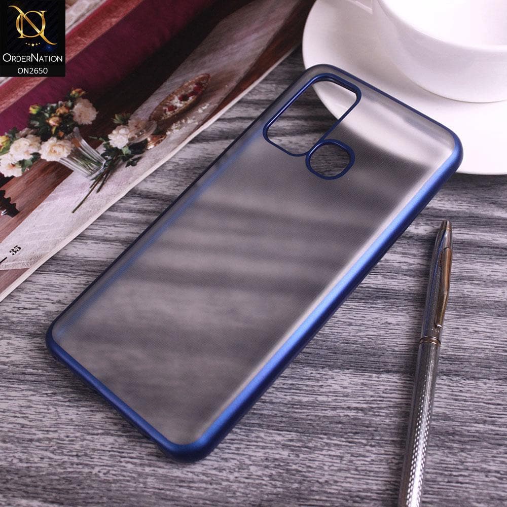 Vivo Y30 Cover - Royal Blue - Matte Colors Look Semi Transparent Soft Case