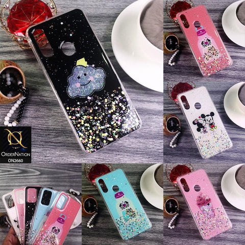 Oppo A92 - Dark Pink - Glamorous Look Glitter Shine Tpu Case - Glitter Does Not Move