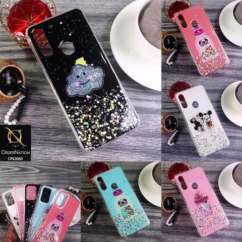 Oppo A8 - Black - Glamorous Look Glitter Shine Tpu Case - Glitter Does Not Move