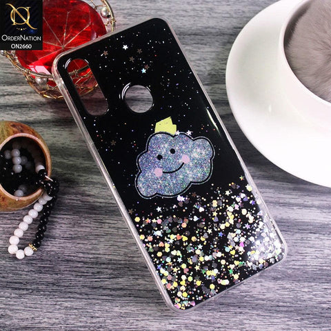 Oppo A8 - Black - Glamorous Look Glitter Shine Tpu Case - Glitter Does Not Move