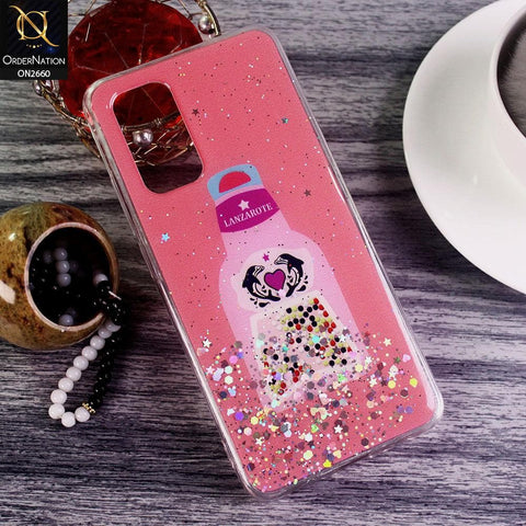 Vivo V19 - Dark Pink - Glamorous Look Glitter Shine Tpu Case - Glitter Does Not Move