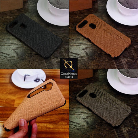 Oppo A8 - Black - Soft New Fresh Look Jeans Texture Case