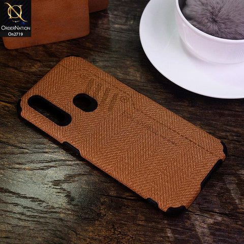 Oppo A31 - Brown - Soft New Fresh Look Jeans Texture Case