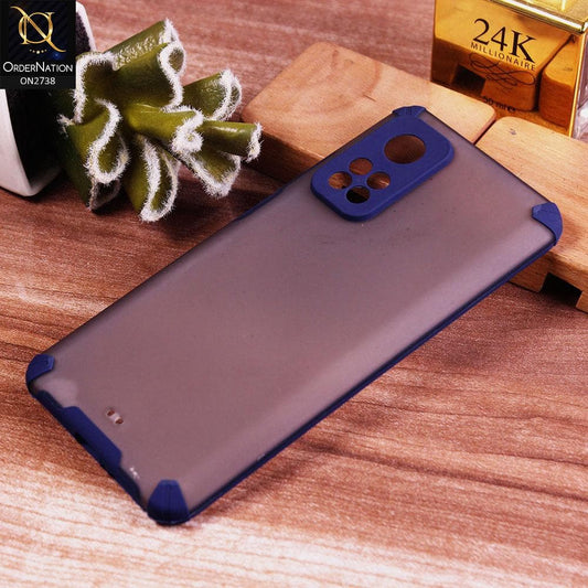 Xiaomi Mi 10 Lite 5G Cover - Blue - New Semi Transparent Matte Anti-Drop Camera Protection Case