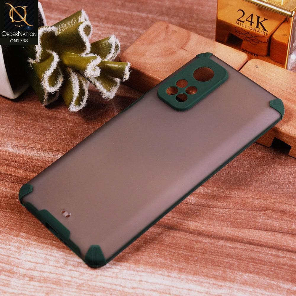 Xiaomi Mi 10 Lite 5G Cover - Green - New Semi Transparent Matte Anti-Drop Camera Protection Case