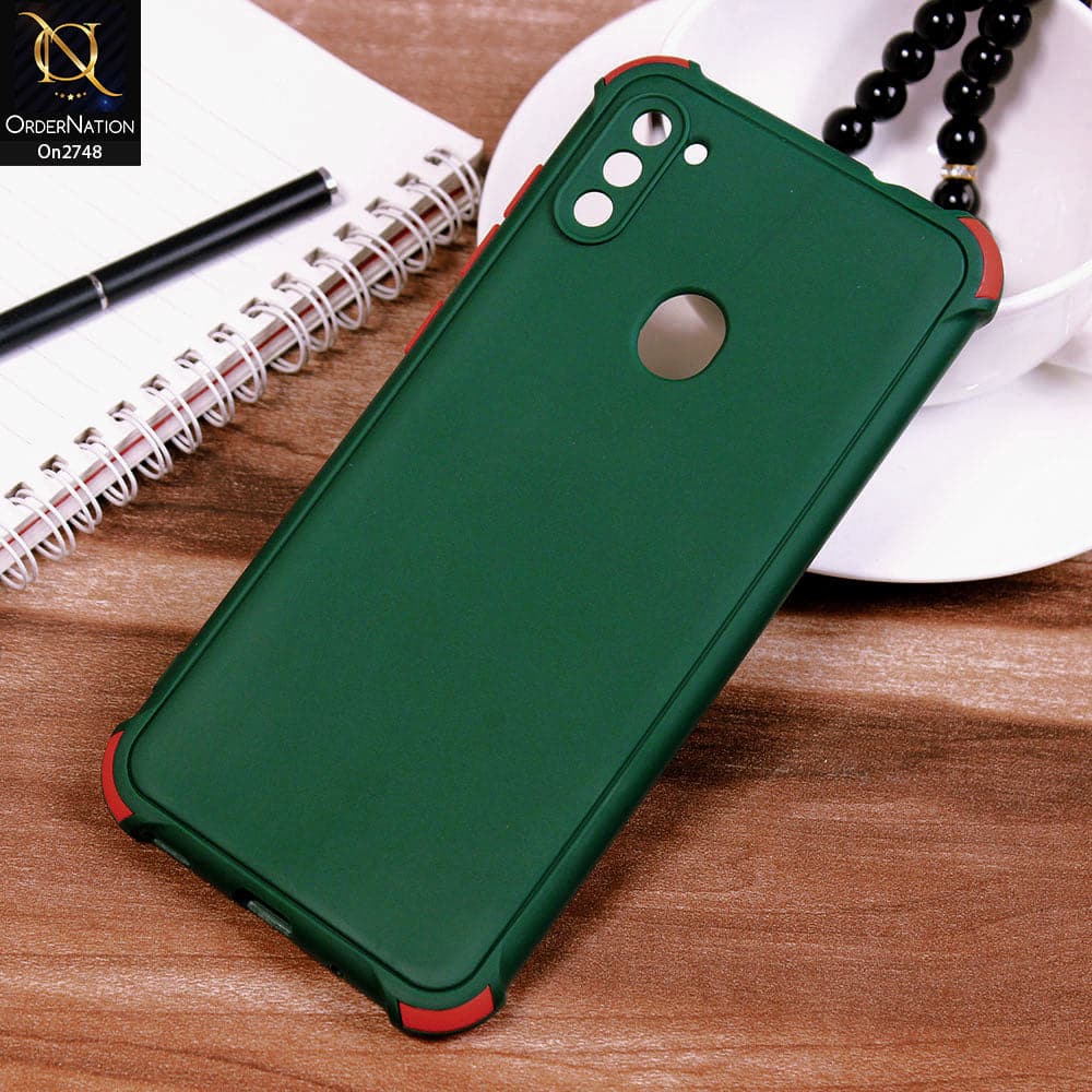 Samsung Galaxy M11 Cover - Green - Soft New Stylish Matte Look Case