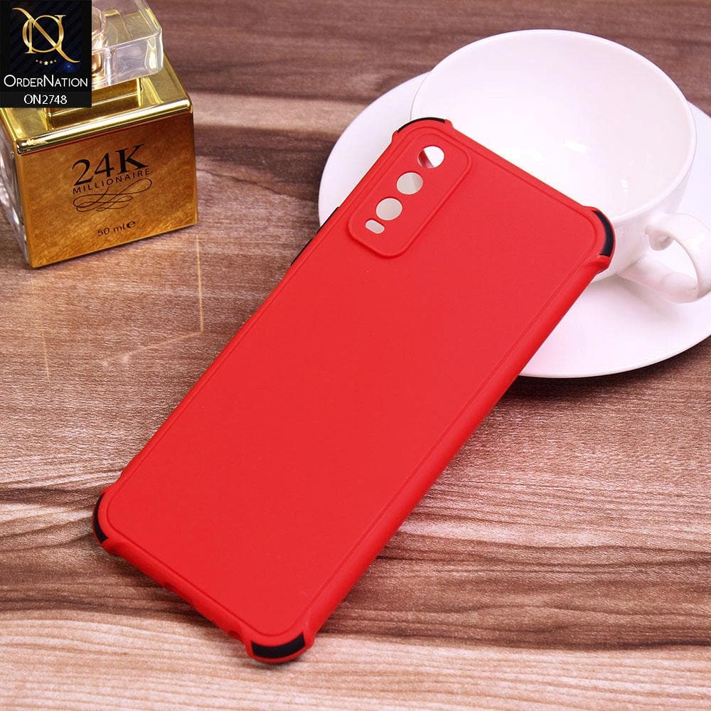 Vivo Y20 Cover - Red - Soft New Stylish Matte Look Case