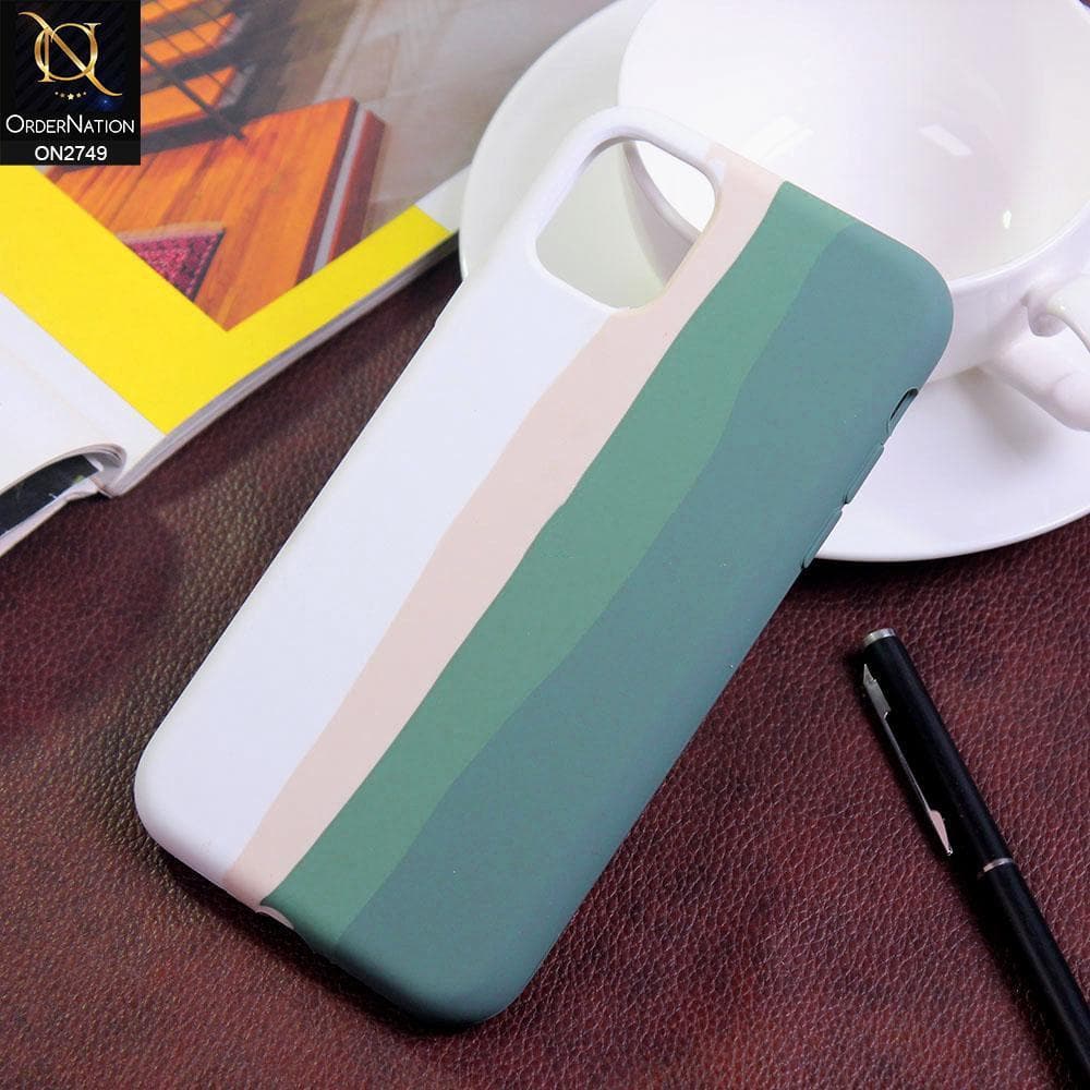 iPhone 12 Pro Max Cover - Green - Rainbow Series Liquid Soft Silicon Case