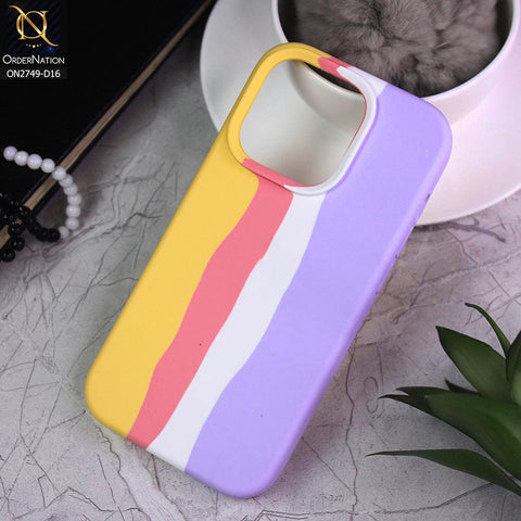iPhone 14 Pro Cover - Design 16 - Rainbow Series Liquid Soft Silicon Case