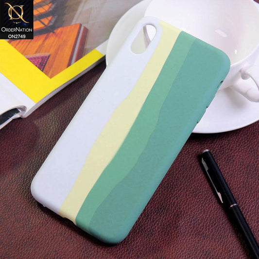 iPhone XS Max Cover - Green - Rainbow Series Liquid Soft Silicon Case