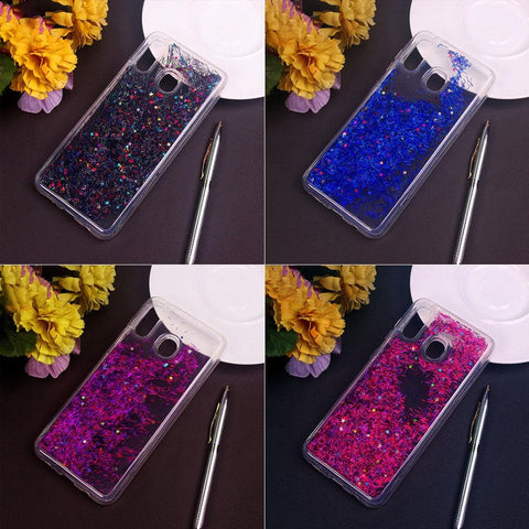 Oppo A52 Cover - Blue - New Fashion Girlish Loopan Liquid Star Soft Case