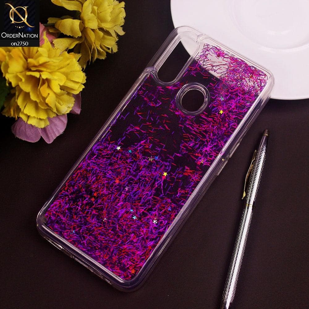 Oppo A8 Cover - Purple - New Fashion Girlish Loopan Liquid Star Soft Case