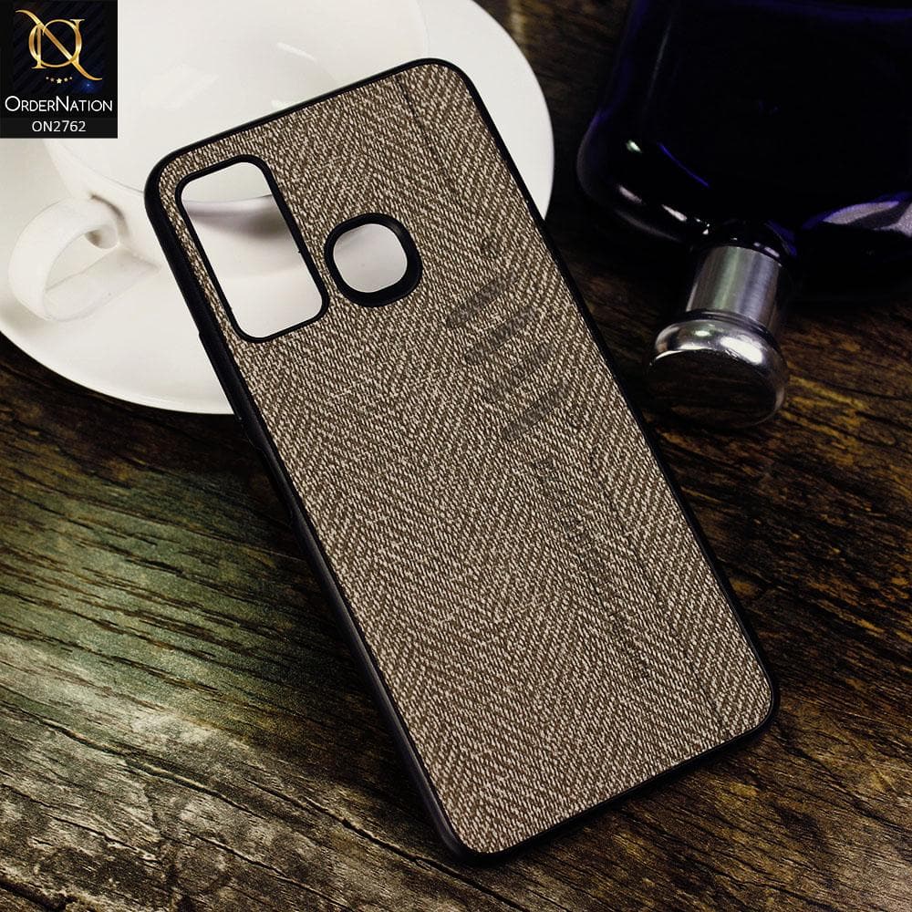 Infinix Hot 9 Pro  Cover - Gray - Soft New Fresh Look Jeans Texture Case