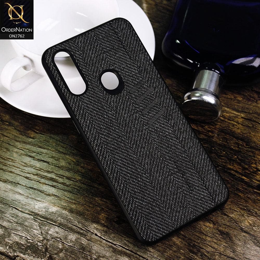 Oppo A31 Cover - Black - Soft New Fresh Look Jeans Texture Case