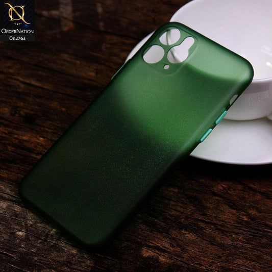 iPhone 11 Pro - Green - New Colored Semi-Transparent Ultra Thin Paper Shell Case