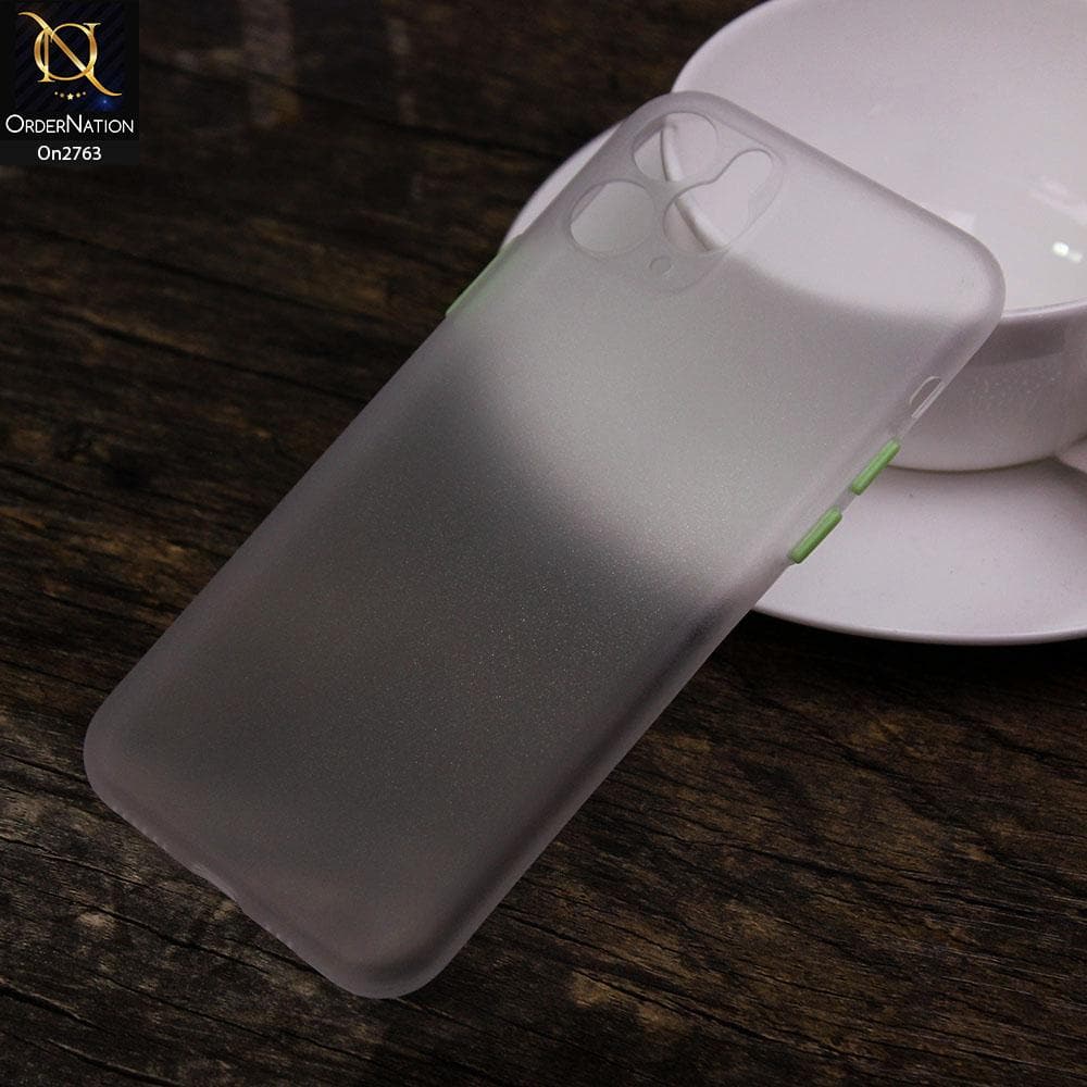 iPhone 11 Pro - White - New Colored Semi-Transparent Ultra Thin Paper Shell Case