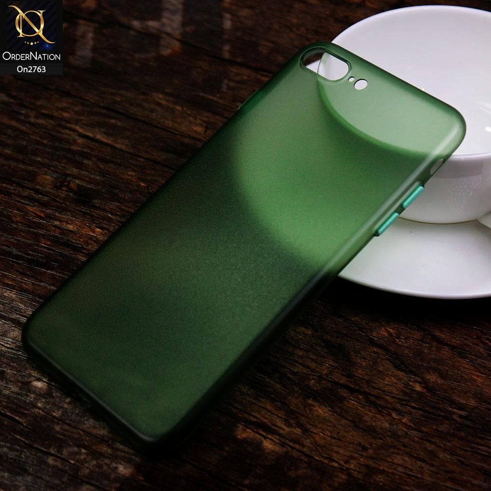 iPhone 8 Plus / 7 Plus - Green - New Colored Semi-Transparent Ultra Thin Paper Shell Case