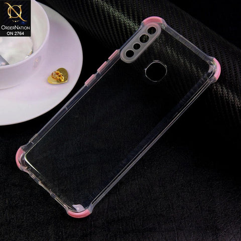 Infinix Hot 8 Cover - Light Pink - Soft Anti Shock Colorful Corner Back Clear Case