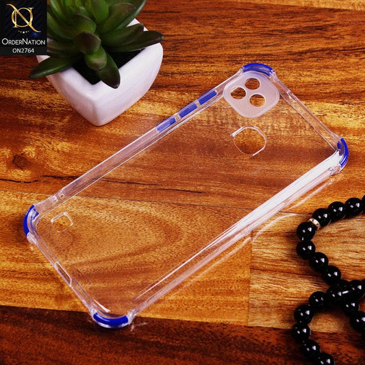 Infinix Smart HD 2021 Cover - Blue - Soft Anti Shock Colorful Corner Back Clear Case