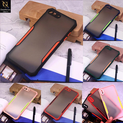 iPhone 12 Cover - Black - New Stylish Anti-Drop Grip Matte Semi Transparent With Camera Protection Case