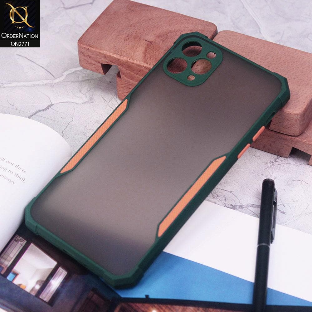 iPhone 11 Pro Max Cover - Green - New Stylish Anti-Drop Grip Matte Semi Transparent With Camera Protection Case