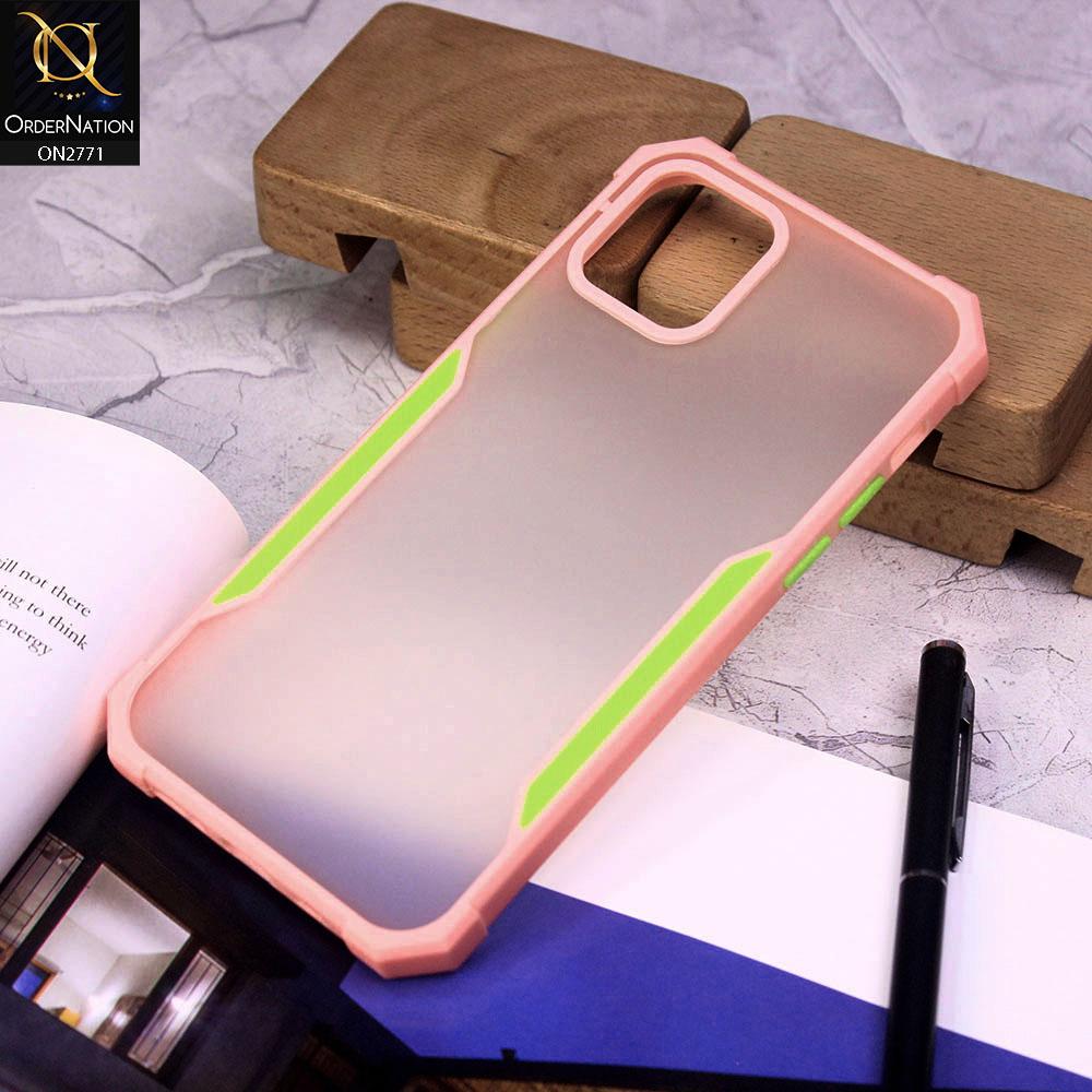 iPhone 12 Pro Cover - Pink - New Stylish Anti-Drop Grip Matte Semi Transparent With Camera Protection Case