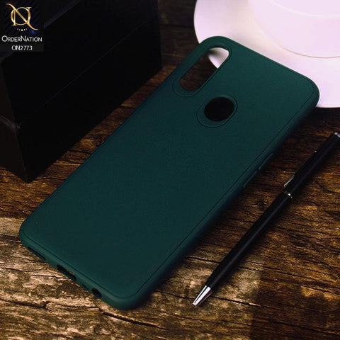 Oppo A8 Cover - Dark Green -Candy Colour Tpu Soft Case