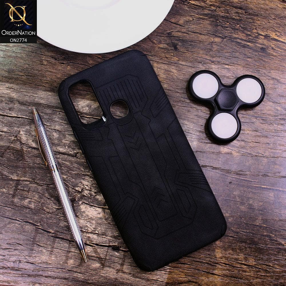 Infinix Hot 9 Play Cover - Black - Soft Synthetic Leather TPU 3D Camera Case