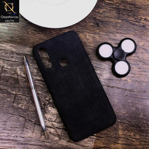 Oppo A31 Cover - Black - Soft Synthetic Leather TPU 3D Camera Case