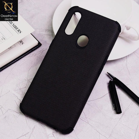 Oppo A31 Cover - Black - Leather Jeans Texture Soft Case