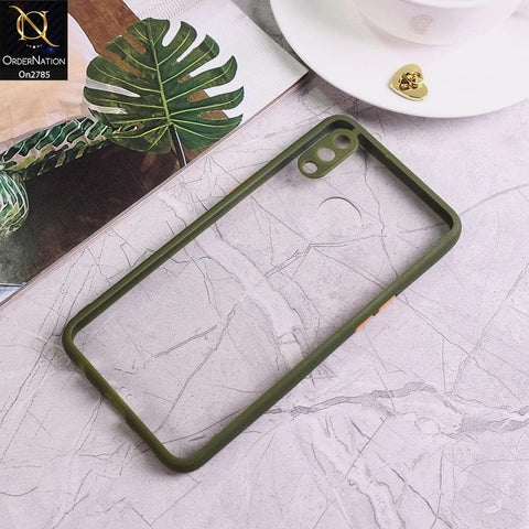 Samsung Galaxy A10s - Green - Camera Protection Shiny Acrylic Anti-Shock Bumper Transparent Back Case