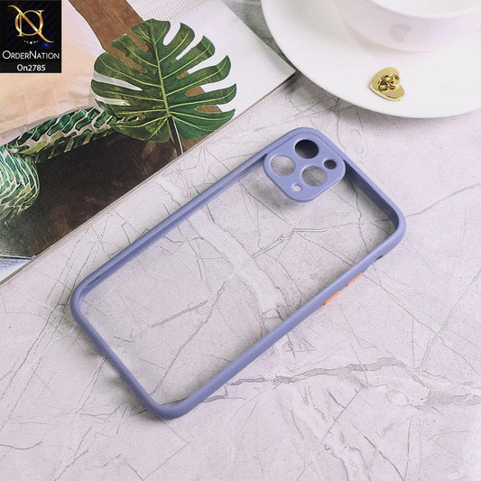 iPhone 11 Pro - Gray - Camera Protection Shiny Acrylic Anti-Shock Bumper Transparent Back Case