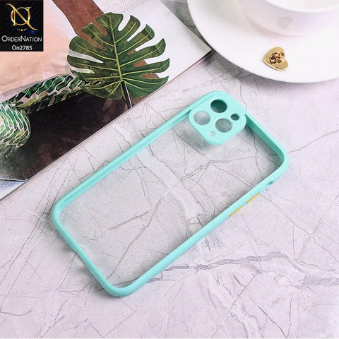 iPhone 11 Pro - Sea Green - Camera Protection Shiny Acrylic Anti-Shock Bumper Transparent Back Case