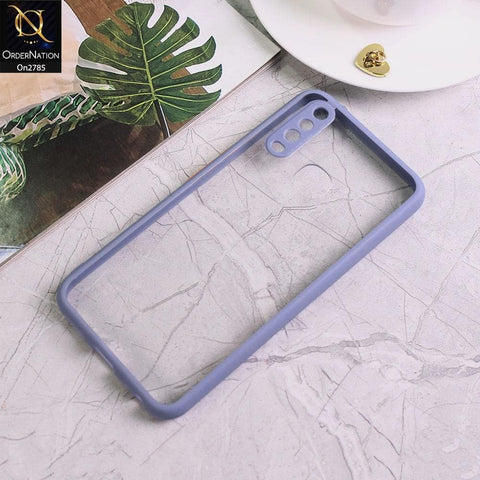 Vivo Y17 - Gray - Camera Protection Shiny Acrylic Anti-Shock Bumper Transparent Back Case