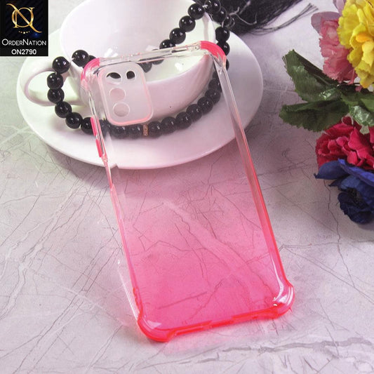 Xiaomi Poco M3 Cover - Dark Pink - Dual Gradient Semi Transparent Soft Case