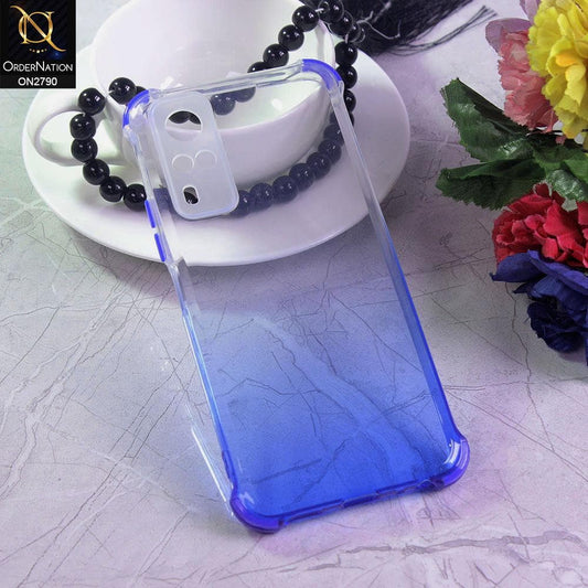 Vivo Y31 Cover - Blue - Dual Gradient Semi Transparent Soft Case