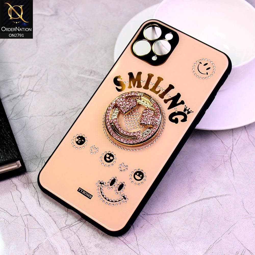 iPhone 11 Pro Cover - Rose Gold - Tybomb Smiling Shining Case with Kick Stand